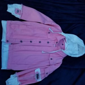 Zaful mens pink denim jacket